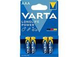 VARTA Batterien Longlife Power, Spannung 1,5 V, besonders langlebig, Micro AAA, 4 Stück