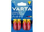 Batterien AA/LR6/Mignon VARTA Longlife Max Power, 1,5 V, 4 Stück