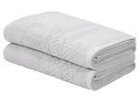 my home Duschtücher »Regona, Duschtücher (70x140cm), flauschig und weich, 500 gr/m²«, (Set, 2 St.), Premium Handtücher mit Bordüre, Handtuch-Set, 100% Baumwolle