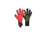 Torwarthandschuhe REUSCH "Fastgrip Gold X GluePrint", Damen, Gr. 10.5, schwarz (schwarz, rot), 58% Elastodien, 34% Polyester, 6% Lederimitat, 2% Polyamid, mehrfarbig, Handschuhe, mit Hybrid Negative Cut
