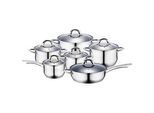Xxxl Kochtopfset , Edelstahlfarben, Transparent , Metall, Glas , 12-teilig , 16 cm,18 cm,16 cm , 3L/1.9L/1.9L/2.7L/3.6L/6.2L l,1.9 l,2.7 l,3.6 l,6.2 l,1.9 l , Lfgb , Messskala, leichte Reinigung,aufstellbar , Kochgeschirr, Töpfe, Topfsets
