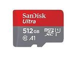 SanDisk Ultra - Flash-Speicherkarte (microSDXC-an-SD-Adapter inbegriffen) - 512 GB - A1 / UHS Class 1 / Class10 - microSDXC UHS-I