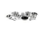 Xxxl Kochtopfset , Silberfarben , Metall , 18-teilig , 16 cm , Kochgeschirr, Töpfe, Topfsets