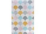 Ben'n'jen Kinderteppich , Creme, Multicolor , Textil , geometrisch , rechteckig , 160x235 cm , Oeko-Tex® Standard 100 , für Fußbodenheizung geeignet, in verschiedenen Größen erhältlich, pflegeleicht, strapazierfähig, leicht zusammenrollbar , Teppiche und Böden, Teppiche, Kinderteppiche