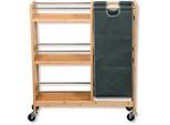 Kesper Servierwagen , Hellbraun , Holz, Kunststoff , Bambus , 68x78x20 cm , FSC 100% , Holzmöbel, Servierwägen Holz