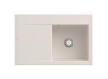 Villeroy und Boch Subway Style 45 Einbauspüle 334700KR Spülbecken rechts, crema CeramicPlus, 78 x 51 cm
