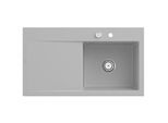 Villeroy und Boch Subway Style 50 335102SM Becken rechts, 900 x 510 mm, Ablaufgarnitur mit Excenterbetätigung, Steam