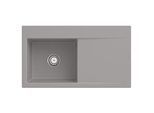 Villeroy und Boch Subway Style 50 Einbauspüle 335201KD links, mit Ablaufgarnitur, 900 x 510 mm, Handbetätigung, fossil CeramicPlus