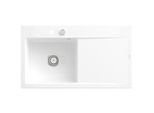 Villeroy und Boch Subway Style 50 Einbauspüle 335202R1 links, mit Ablaufgarnitur, 900 x 510 mm, Excenterbetätigung, weiß alpin CeramicPlus