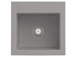 Villeroy und Boch Subway 50 S Einbauspüle 331501KD mit Ablaufgarnitur, 525 x 510 mm, Handbetätigung, fossil CeramicPlus