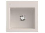 Villeroy und Boch Subway 50 S Einbauspüle 331501KR mit Ablaufgarnitur, 525 x 510 mm, Handbetätigung, crema CeramicPlus