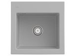 Villeroy und Boch Subway 50 S Einbauspüle 331501SM mit Ablaufgarnitur, 525 x 510 mm, Handbetätigung, steam CeramicPlus