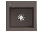 Villeroy und Boch Subway 50 S Einbauspüle 331501TR mit Ablaufgarnitur, 525 x 510 mm, Handbetätigung, timber CeramicPlus