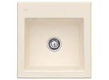 Villeroy und Boch Subway 50 S Einbauspüle 331501FU mit Ablaufgarnitur, 525 x 510 mm, Handbetätigung, ivory CeramicPlus