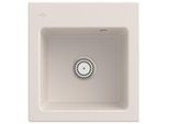 Villeroy und Boch Subway 45 XS Einbauspüle 678101KR mit Ablaufgarnitur, 475 x 510 mm, Handbetätigung, crema CeramicPlus
