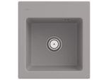 Villeroy und Boch Subway 45 XS Einbauspüle 678101KD mit Ablaufgarnitur, 475 x 510 mm, Handbetätigung, fossil CeramicPlus