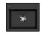 Villeroy und Boch Subway 60 S Einbauspüle 330900S5 Spülbecken, 600 x 510 mm, ebony CeramicPlus