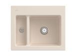 Villeroy und Boch Subway 60 XM Einbauspüle 678001FU mit Ablaufgarnitur, 620 x 510 mm, Handbetätigung, ivory CeramicPlus