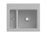 Villeroy und Boch Subway 60 XM Einbauspüle 678001SM mit Ablaufgarnitur, 620 x 510 mm, Handbetätigung, steam CeramicPlus