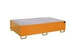 Regalwanne Typ RW/GR 2200-2, mit Gitterrost, orange RAL2000