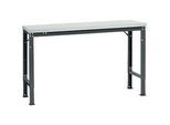 Manuflex Grundtisch UNIVERSAL Spezial, 1500 x 800 mm, Kunststoff lichtgrau, anthrazit