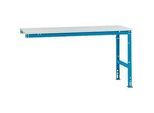 Manuflex Ansatztisch UNIVERSAL Standard, 1750 x 800 mm, Melamin lichtgrau, lichtblau