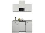 FlexWell Miniküche , Weiß , Kunststoff , 1,1 Schubladen , einmalig seitenverkehrt montierbar, nur wie online abgebildet bestellbar , 150 cm , Made in Germany , links aufbaubar, rechts aufbaubar , Küchen, Küchenblöcke, Küchenzeilen