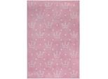Ben'n'jen Kinderteppich , Hellrosa , Textil , Prinzessin , rechteckig , 160x235 cm , Oeko-Tex® Standard 100 , für Fußbodenheizung geeignet, in verschiedenen Größen erhältlich, pflegeleicht, strapazierfähig, leicht zusammenrollbar , Teppiche und Böden, Teppiche, Kinderteppiche