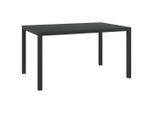 vidaXL Gartentisch Schwarz 150x90x74 cm Aluminium und WPC