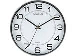 UNILUX MAGNET Wanduhr, Quarzuhrwerk, 30,5 cm, Magnetbefestigung, metallgrau, Batterie inklusive