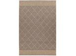 Obsession Flachwebeteppich , Taupe , Textil , Raute , rechteckig , 80x150 cm , Oeko-Tex® Standard 100 , für Fußbodenheizung geeignet , Teppiche und Böden, Teppiche, Webteppiche