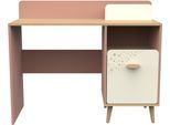Schreibtisch DEMEYERE GROUP "Suzie", orange (eiche aprikose, eiche), B:106,6cm H:87,7cm T:44,9cm, Tische, Schreibtisch 1 Tür 1 Ablage