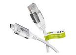 goobay USB-C 3.1/RJ45 Kabel 10,0 m weiß, 1 St.