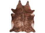 Obsession Rinderfell , Braun, Weiß , Textil , Tier , Tierform , 155x190 cm , für Fußbodenheizung geeignet, lichtunempfindlich, strapazierfähig, leicht zusammenrollbar, rutschfeste Unterfläche, vegan , Teppiche Und Böden, Teppiche, Schaf-& Kuhfelle