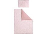 Patinio Kinderbettwäsche , Rosa , Textil , Blume , 100x135 cm , Textiles Vertrauen - Oeko-Tex® , pflegeleicht, atmungsaktiv, hautfreundlich, bügelleicht, schadstoffgeprüft, weiche und anschmiegsame Oberfläche , Schlafen, Babytextil-Kollektionen