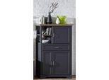Stauraumschrank INNOSTYLE "Jasmin", grau (graphitfarben, eichefarben), B:93cm H:150cm T:42cm, Holzwerkstoff, MDF, Schränke, Stauraumschrank, inklusive Beleuchtung