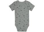 Patinio Babybody , Salbeigrün , Textil , Dinosaurier , Gr. 86 , male , Oeko-Tex® Standard 100 , Kurzarm , Babykleidung, Babybodies & Strampler