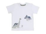 Patinio Babyshirt , Weiß , Textil , Dinosaurier , Gr. 92 , male , Oeko-Tex® Standard 100 , Kurzarm , Babykleidung, Babyhemden & Babyshirts