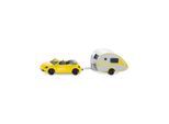 SIKU Car with Trailer Caravan 1:55