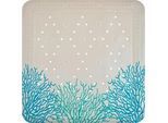 Grund Duscheinlage , Blau , Kunststoff , Koralle , quadratisch , 55x55 cm , Oeko-Tex® Standard 100, Made in Europe , rutschfest , Badaccessoires, Sonstige Badaccessoires
