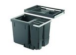 HKT Einbauabfallsammler , Grau , Kunststoff , 35L+8L+5L+1L+0,5L l , 56.8x36.8x41.4 cm , Haushalt & Kleinelektro, Reinigung, Mülleimer & Abfallsammler