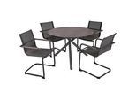 Garden Pleasure Sitzgruppe SOPHIA, grau Metall, 5-teilig