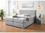 Boxspringbett HOME AFFAIRE "Östermoor", grau, B:198cm L:205cm, Komplettbetten, Boxspringbett, in H2, H3 oder H4 erhältlich