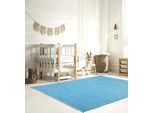my home Kinderteppich »Insa Fleckerl«, rechteckig, 5 mm Höhe, Uni Farben, pastell, handgewebt, pflegeleicht, waschbar, Kinderzimmer