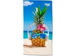 good morning Strandtuch »Pineapple«, (1 St., Strandtuch 100 x 180 cm), Mikrofaser, 100x180, Schnelltrocknend, Sommer, Strand, Erwachsene