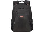American Tourister® Laptoprucksack »AT WORK 17.3, black/orange«, Kinderreisekoffer Kindertrolley Handgepäck Hartschalenkoffer