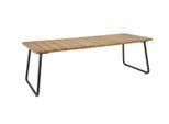 Brafab Nolli Gartenesstisch Aluminium/Teak schwarz/natur