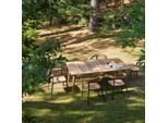 Gartentisch Katrine aus recyceltem Teakholz 200