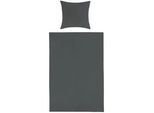 Xxxl Bettwäsche , Anthrazit , Textil , Uni , 150x220 cm , Oeko-Tex® Standard 100 , atmungsaktiv, hautfreundlich, saugfähig, schadstoffgeprüft , Heimtextilien, Bettwäsche & Leintücher, Bettwäsche