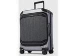 Piquadro PQ Light Premium 4-Rollen Laptop-Trolley, Koffer in Handgepäckgröße Grau/Schwarz